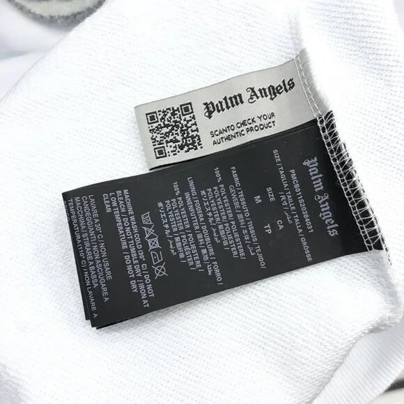 NWT Palm Angels White Decapitation Bear Skull Hoodie White